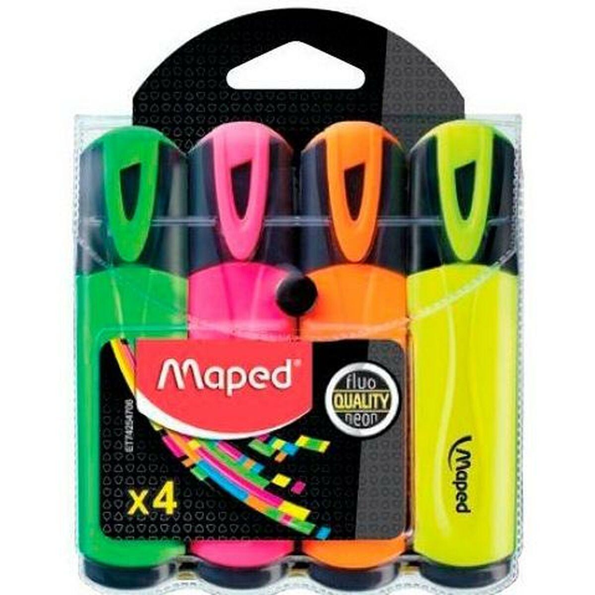 Set de Marcadores Fluorescentes Maped Fluor Quality Neon Multicolor (3 Unidades)