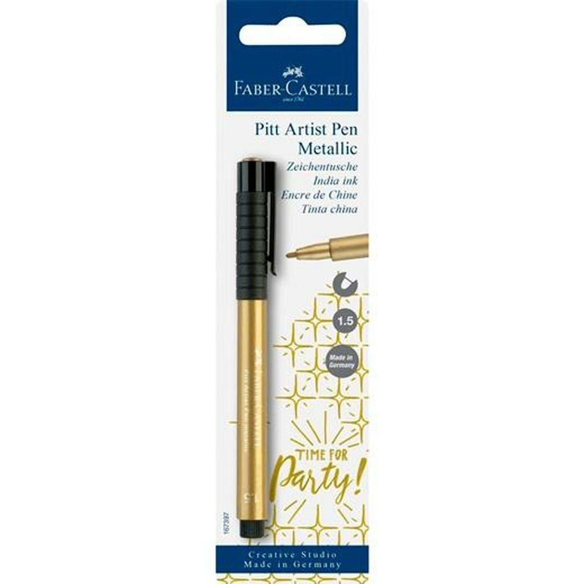 Rotulador Faber-Castell Pitt Artist Dorado (5 Unidades)