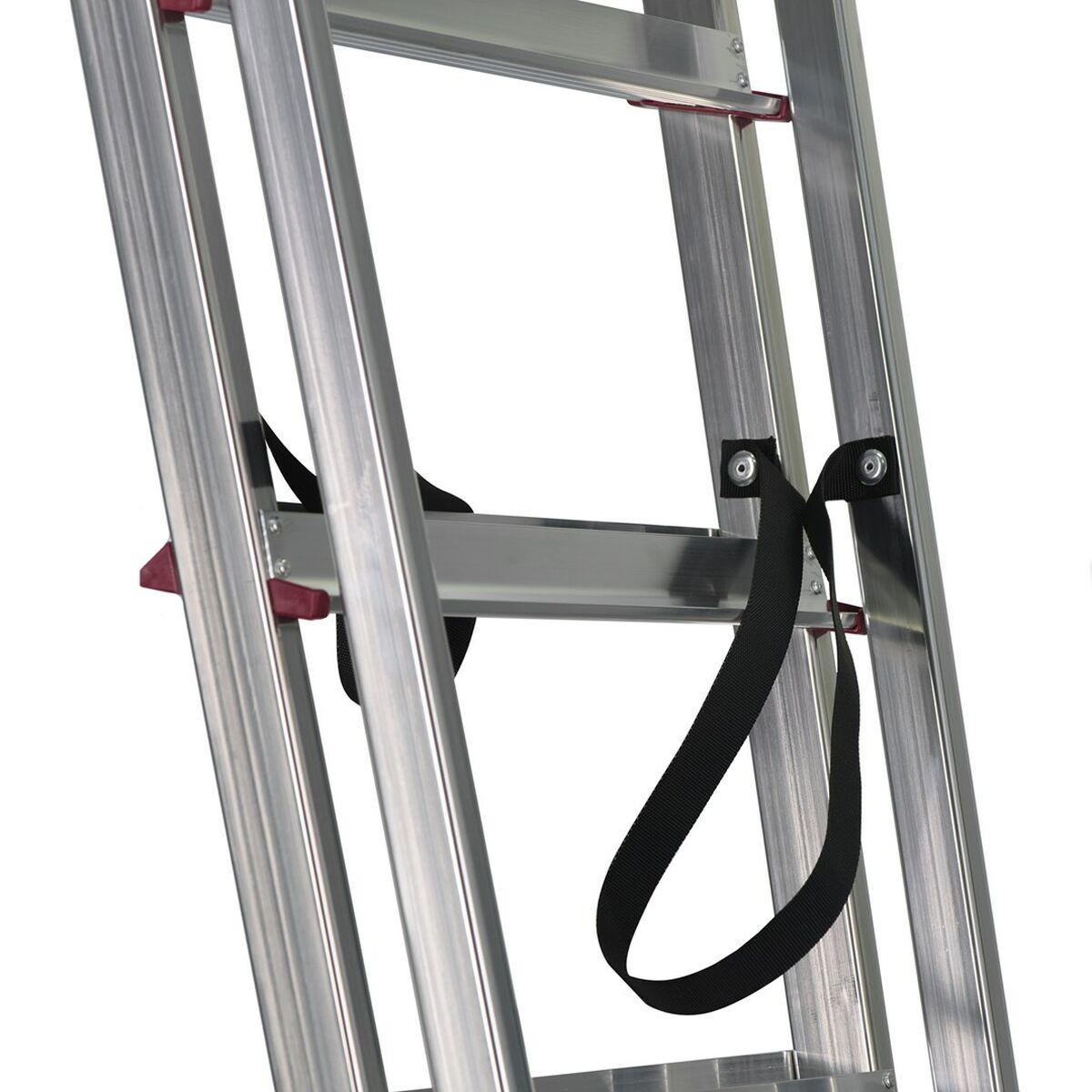 Escalera plegable de 5 peldaños Krause 729 Plateado Acero Inoxidable Aluminio