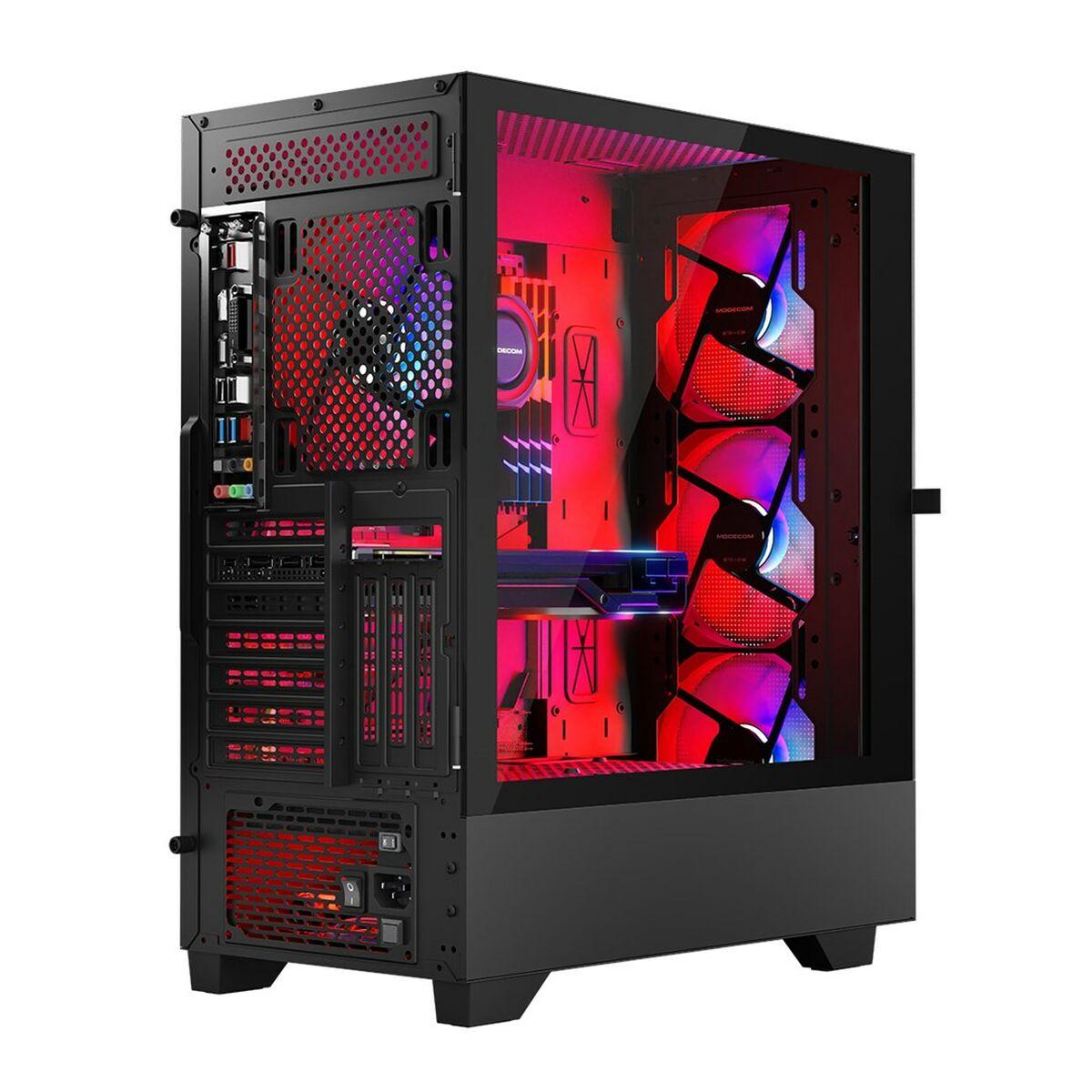 Caja Semitorre ATX Modecom AT-SIROCO-MG-10-00ARGB-0002 Negro