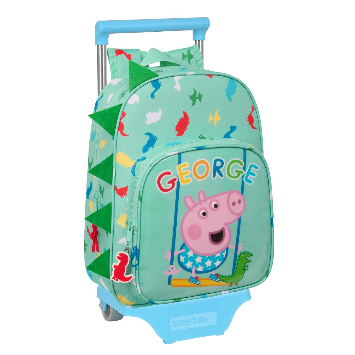 Peppa Pig Mochila Escolar con Ruedas Peppa Pig George Menta 26 x 34 x 11 cm