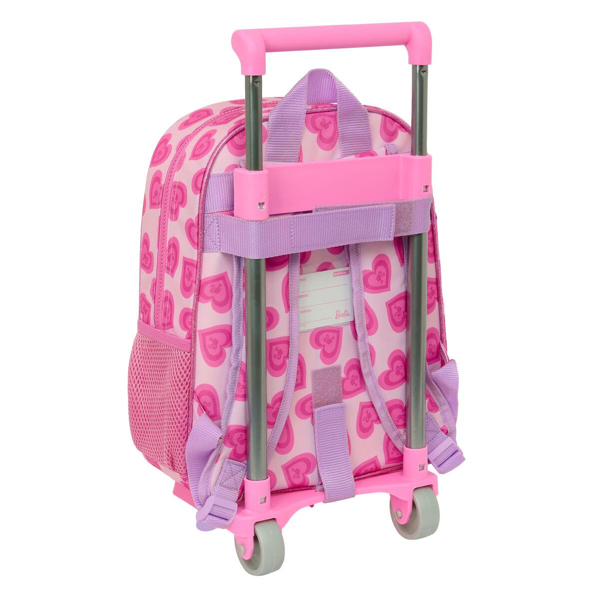 Mochila Escolar con Ruedas Barbie Love Rosa 26 x 34 x 11 cm