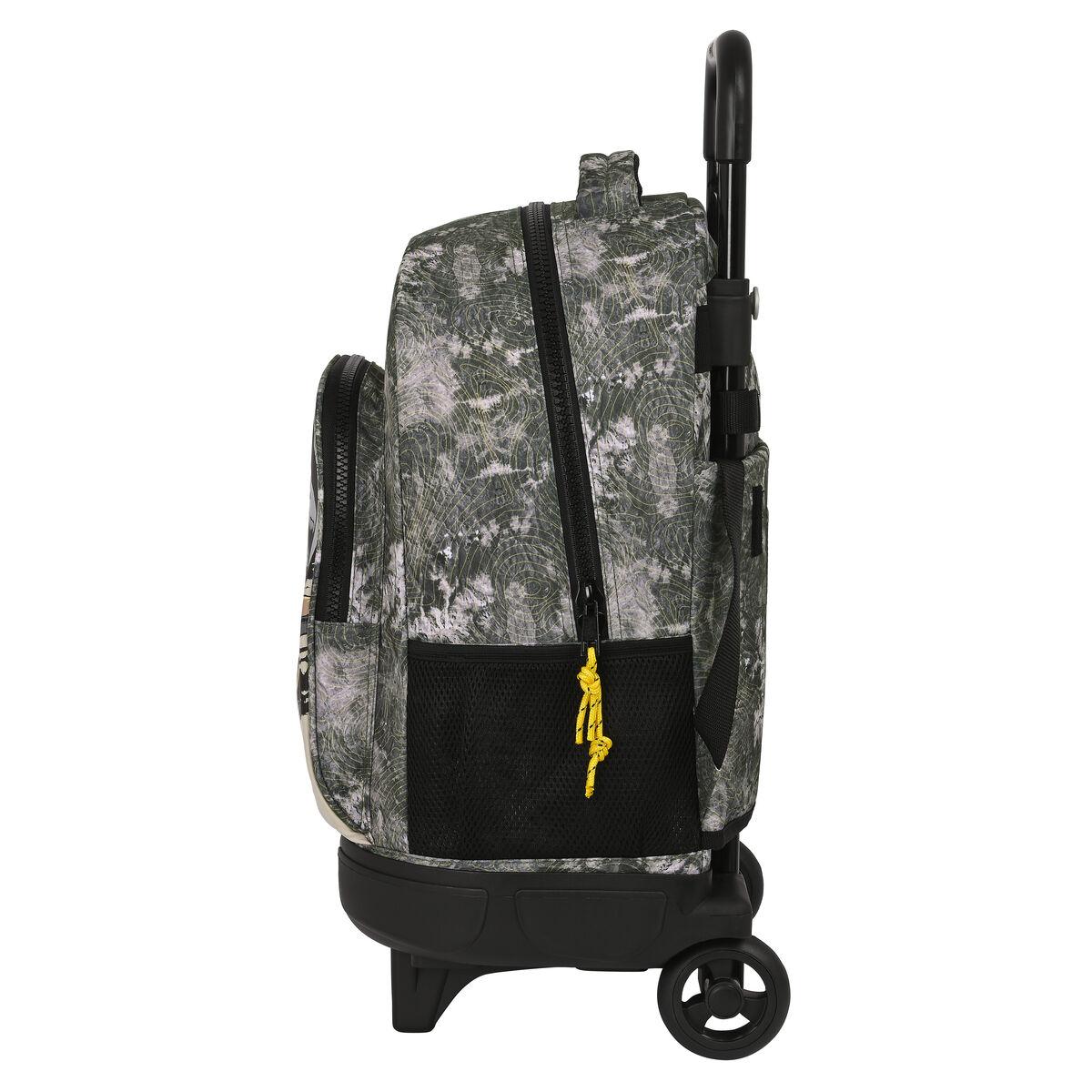 Mochila Escolar con Ruedas Jurassic World Warning Gris 33 X 45 X 22 cm