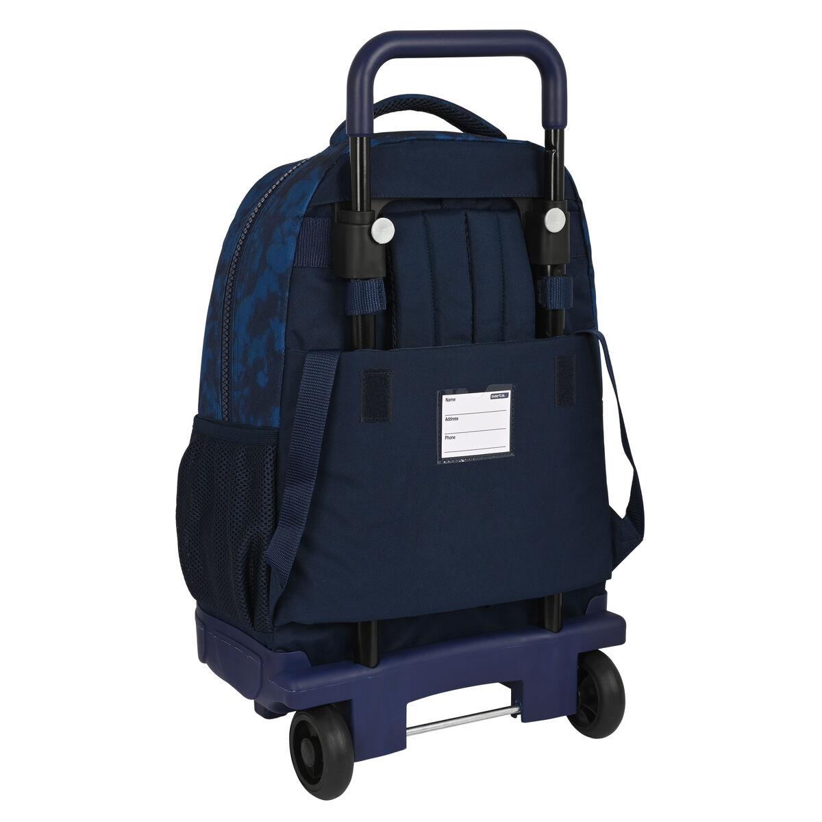 Mochila Escolar con Ruedas Batman Legendary Azul marino 33 X 45 X 22 cm