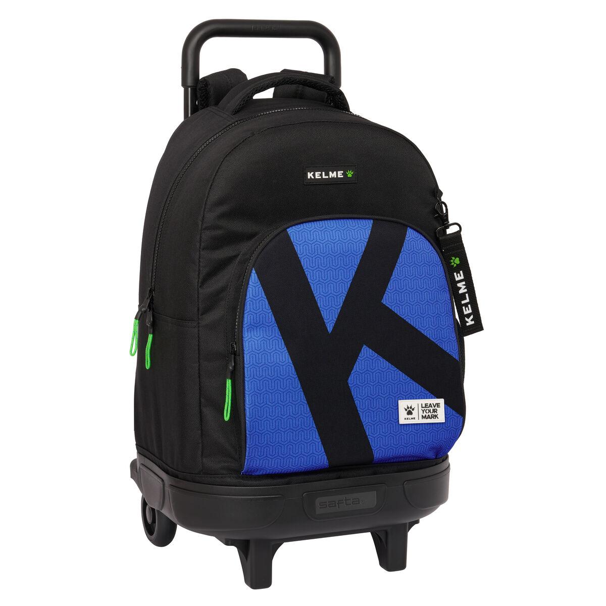Mochila Escolar con Ruedas Kelme Royal Azul Negro 33 X 45 X 22 cm
