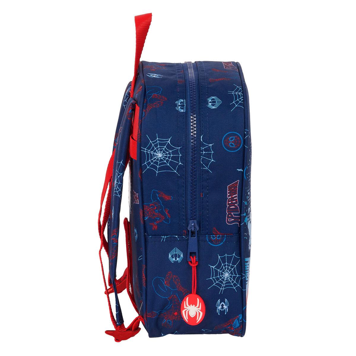 Mochila Infantil Spider-Man Neon Azul marino 22 x 27 x 10 cm