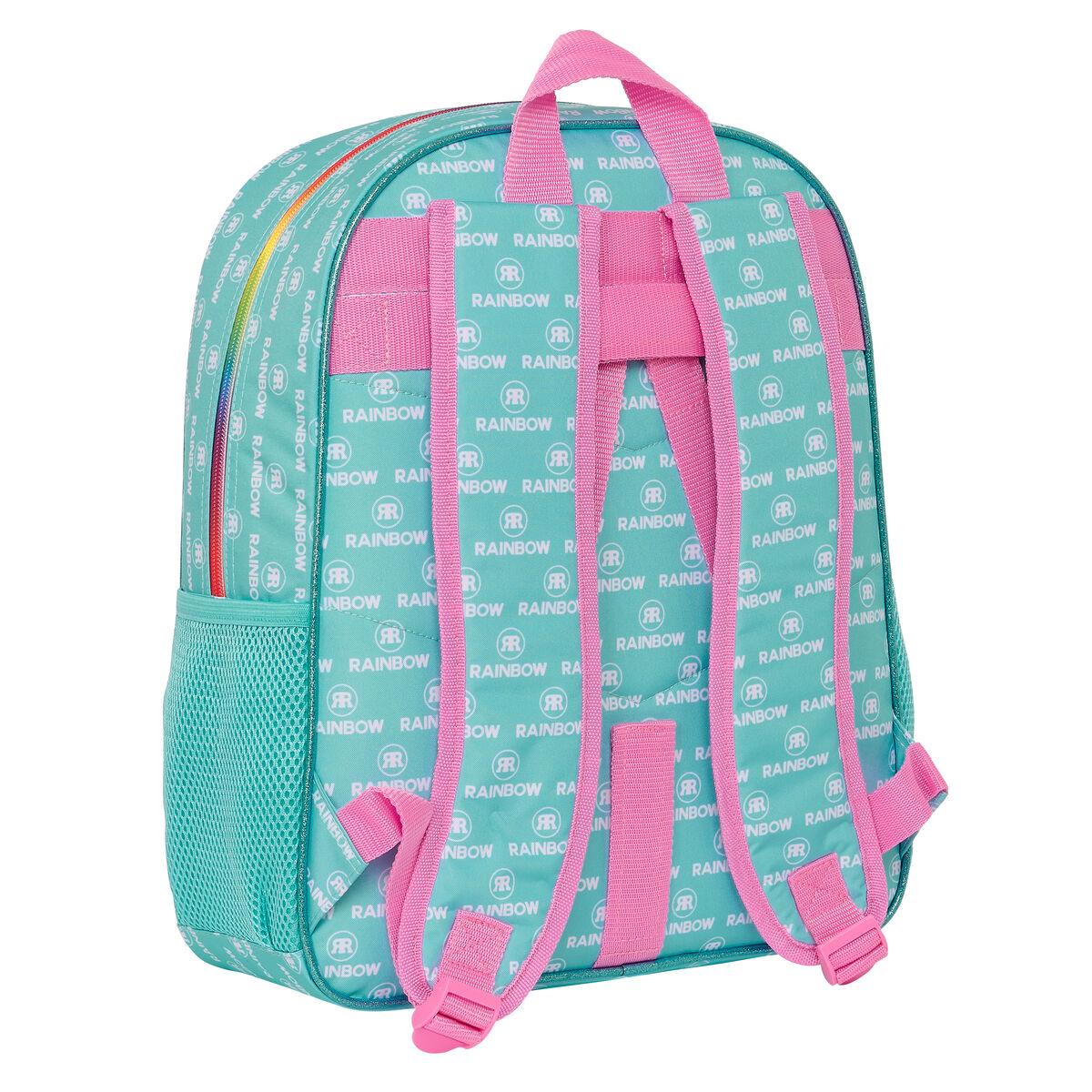 Mochila Escolar Rainbow High Paradise Turquesa 32 X 38 X 12 cm