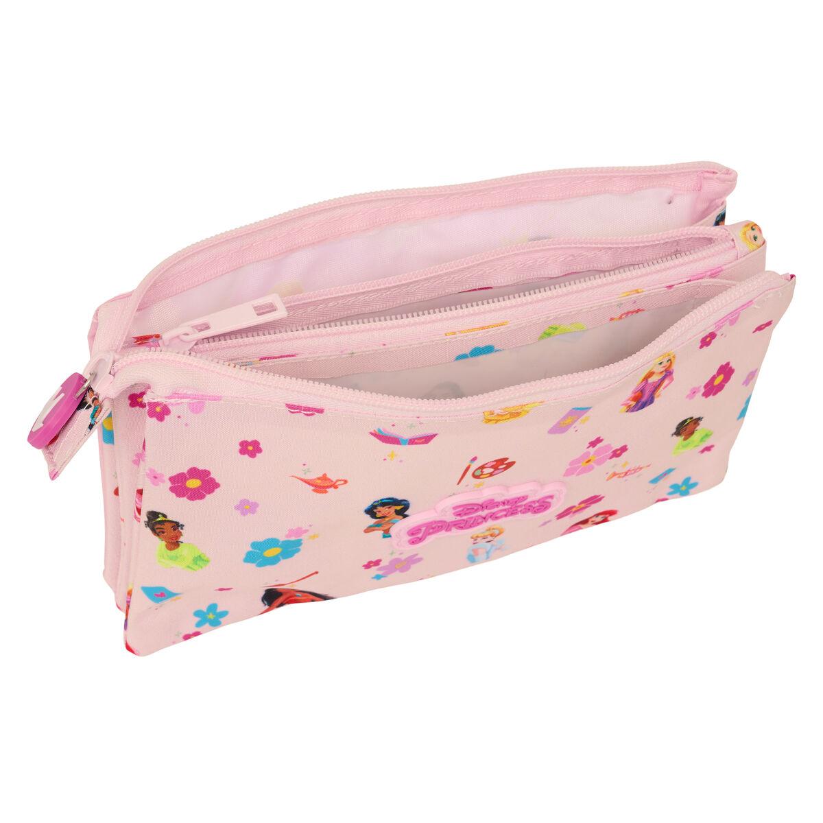 Portatodo Doble Princesses Disney Summer adventures Rosa 22 x 12 x 3 cm