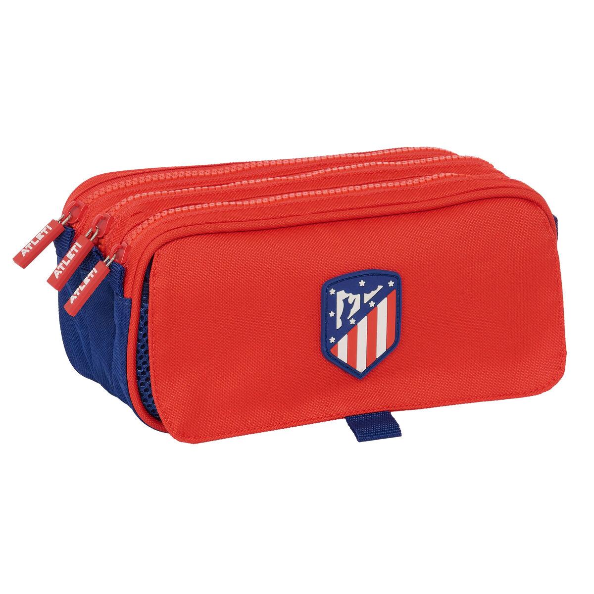 Portatodo Triple Atlético Madrid Azul Rojo 21,5 x 10 x 8 cm
