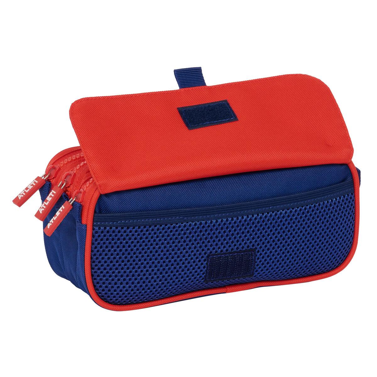 Portatodo Triple Atlético Madrid Azul Rojo 21,5 x 10 x 8 cm