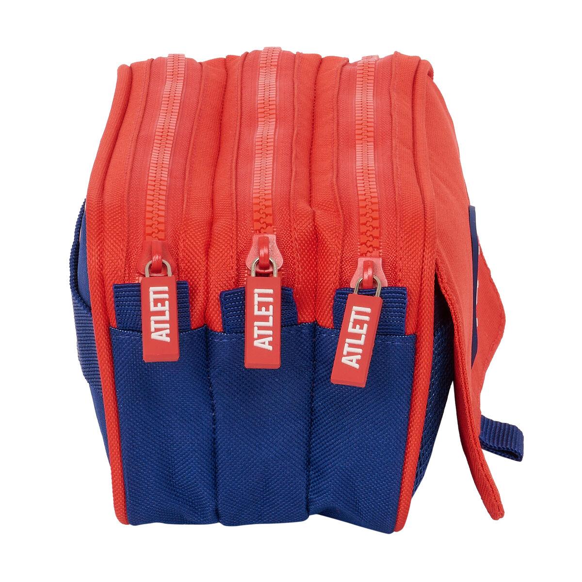 Portatodo Triple Atlético Madrid Azul Rojo 21,5 x 10 x 8 cm