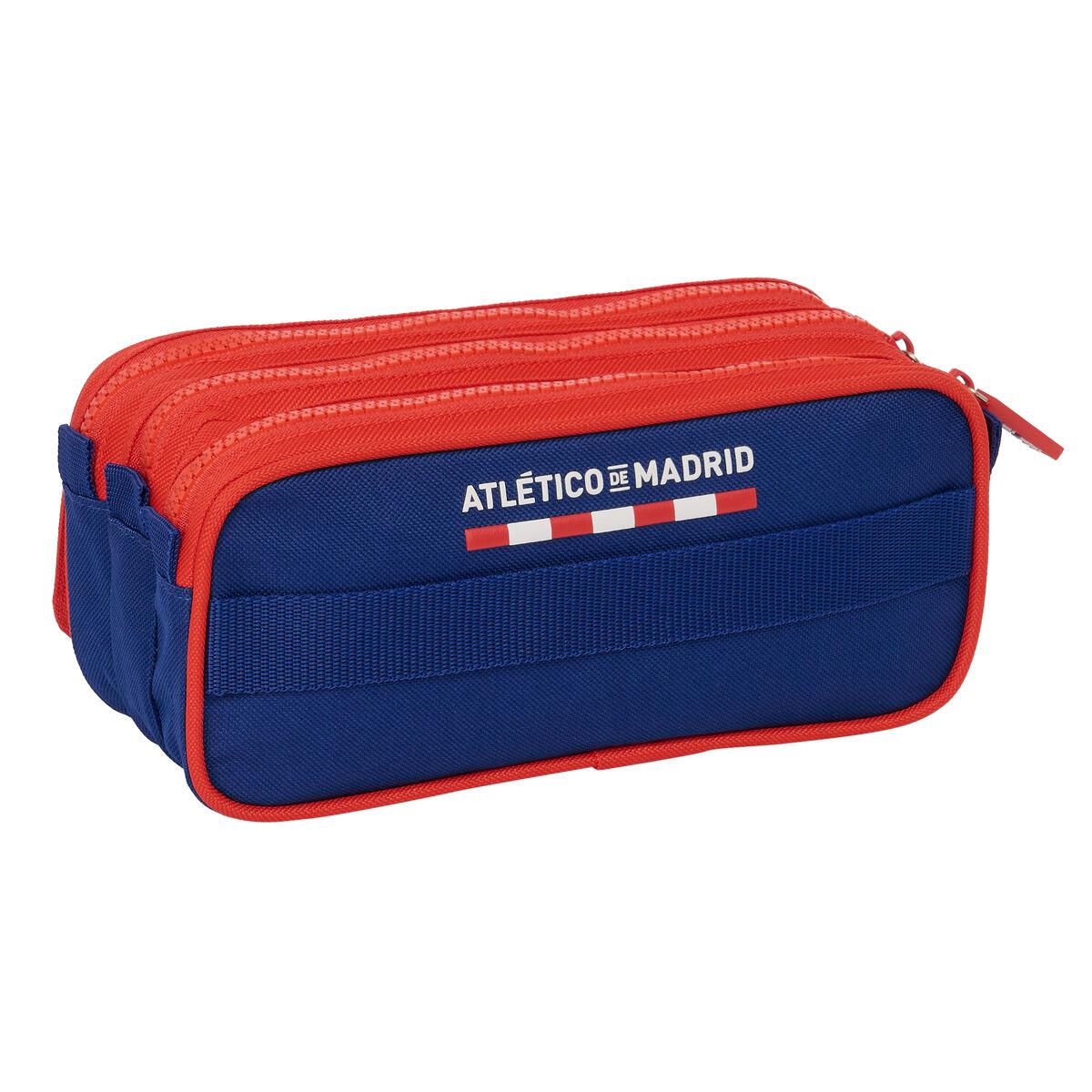 Portatodo Triple Atlético Madrid Azul Rojo 21,5 x 10 x 8 cm