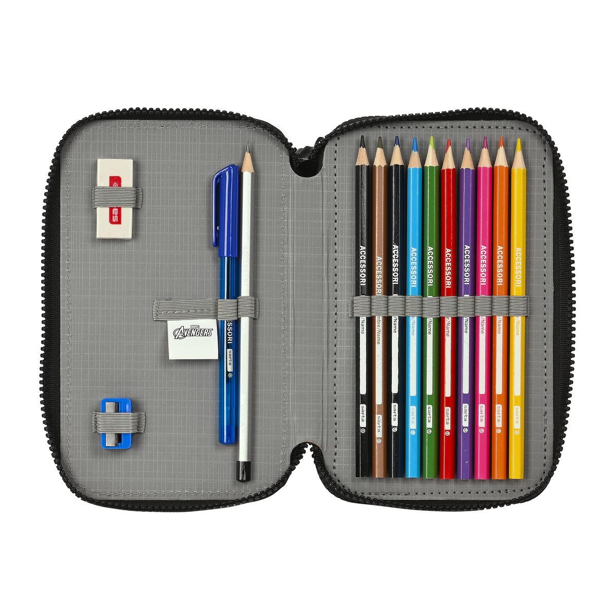 Plumier Doble The Avengers Forever Multicolor 12.5 x 19.5 x 4 cm (28 piezas)