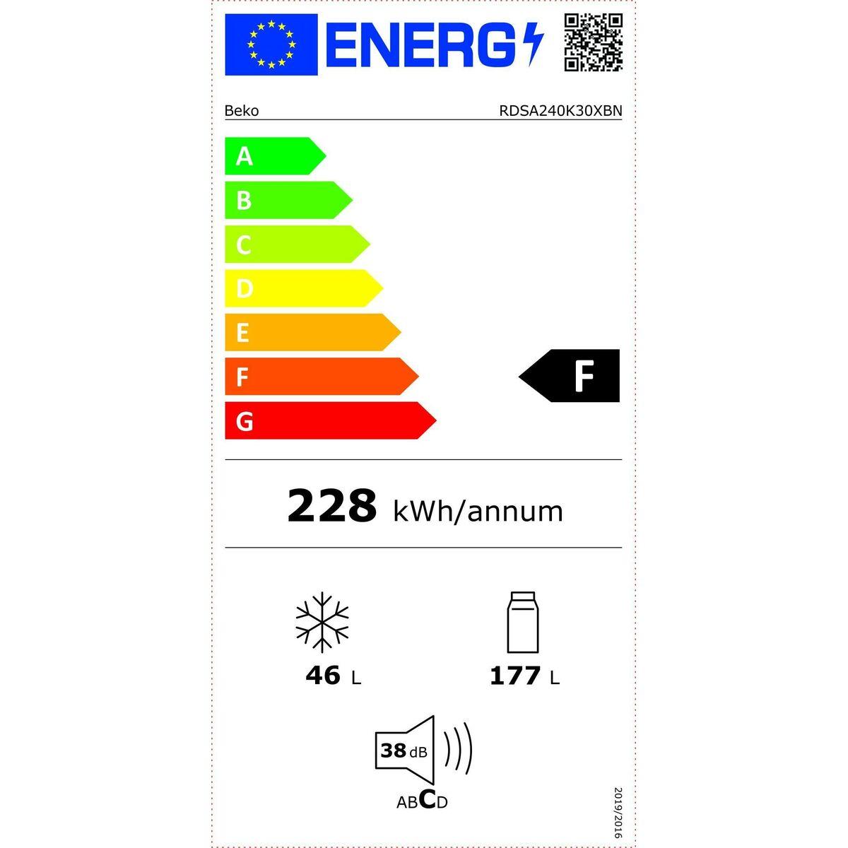 Frigorífico BEKO RDSA240K30XBN Acero