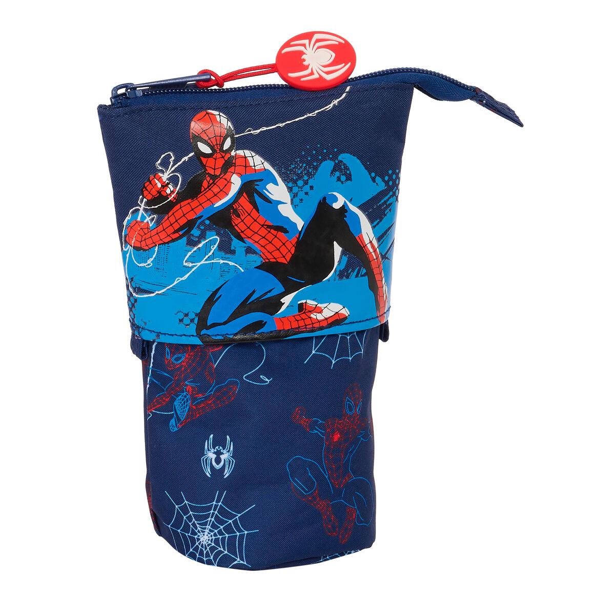 Estuche Cubilete Spider-Man Neon Azul marino 8 x 19 x 6 cm