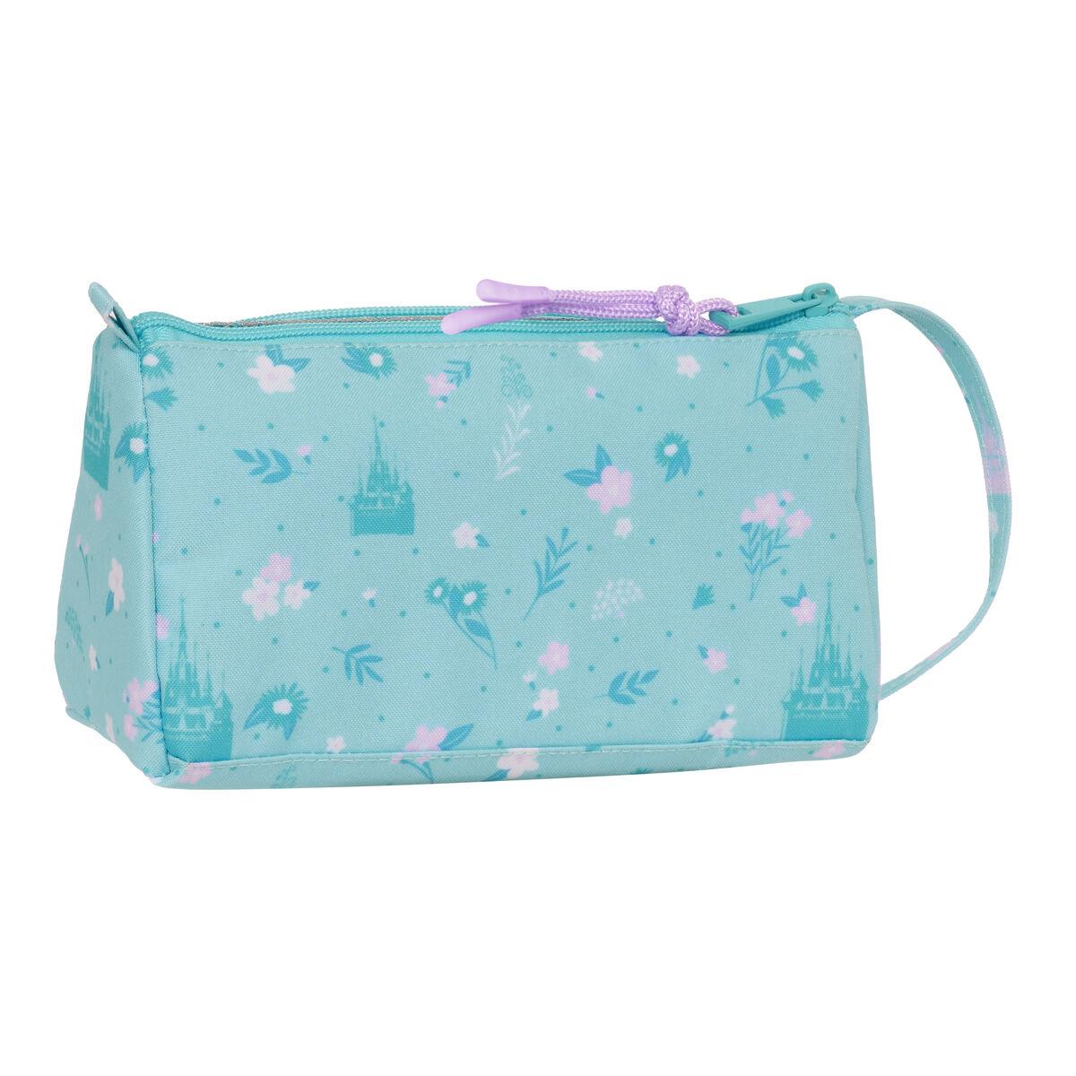 Estuche Escolar Frozen Hello spring Azul 20 x 11 x 8.5 cm