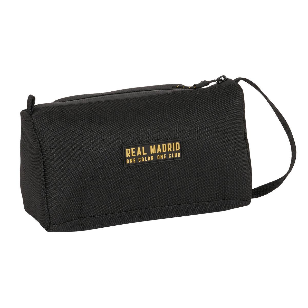 Estuche Escolar con Accesorios Real Madrid C.F. Negro 20 x 11 x 8.5 cm (32 Piezas)