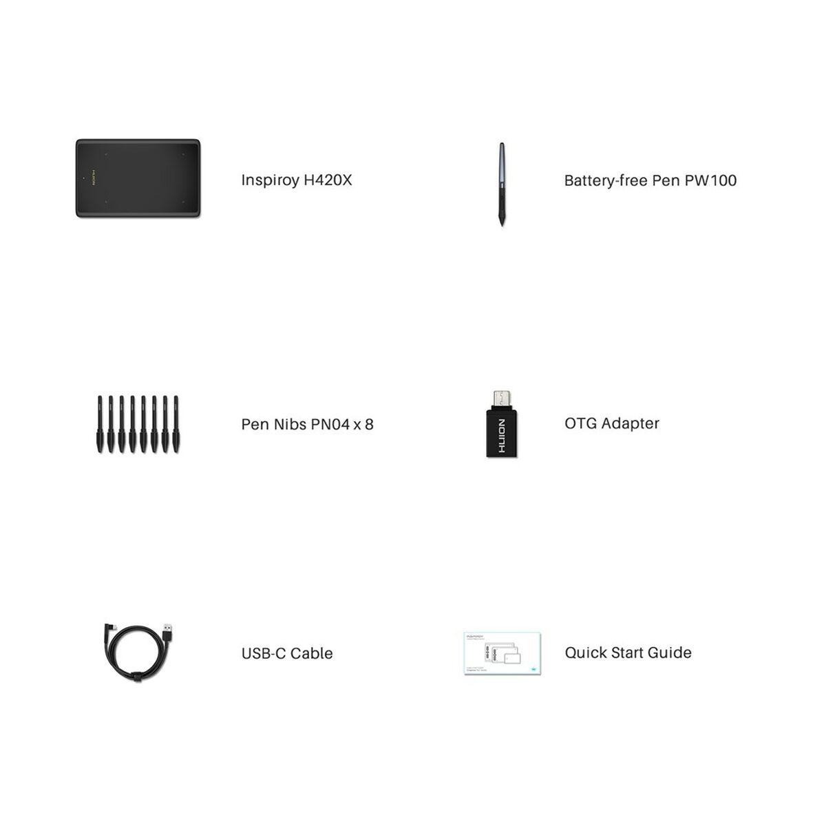 Tabletas Gráficas y Pens Huion H420X