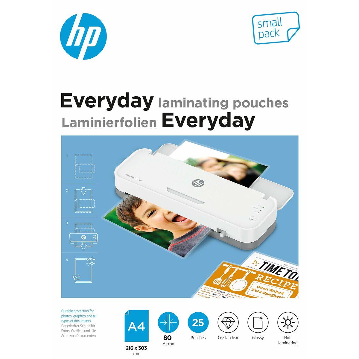 Fundas de plastificar HP HPF9153A4080025 A4 80 mic