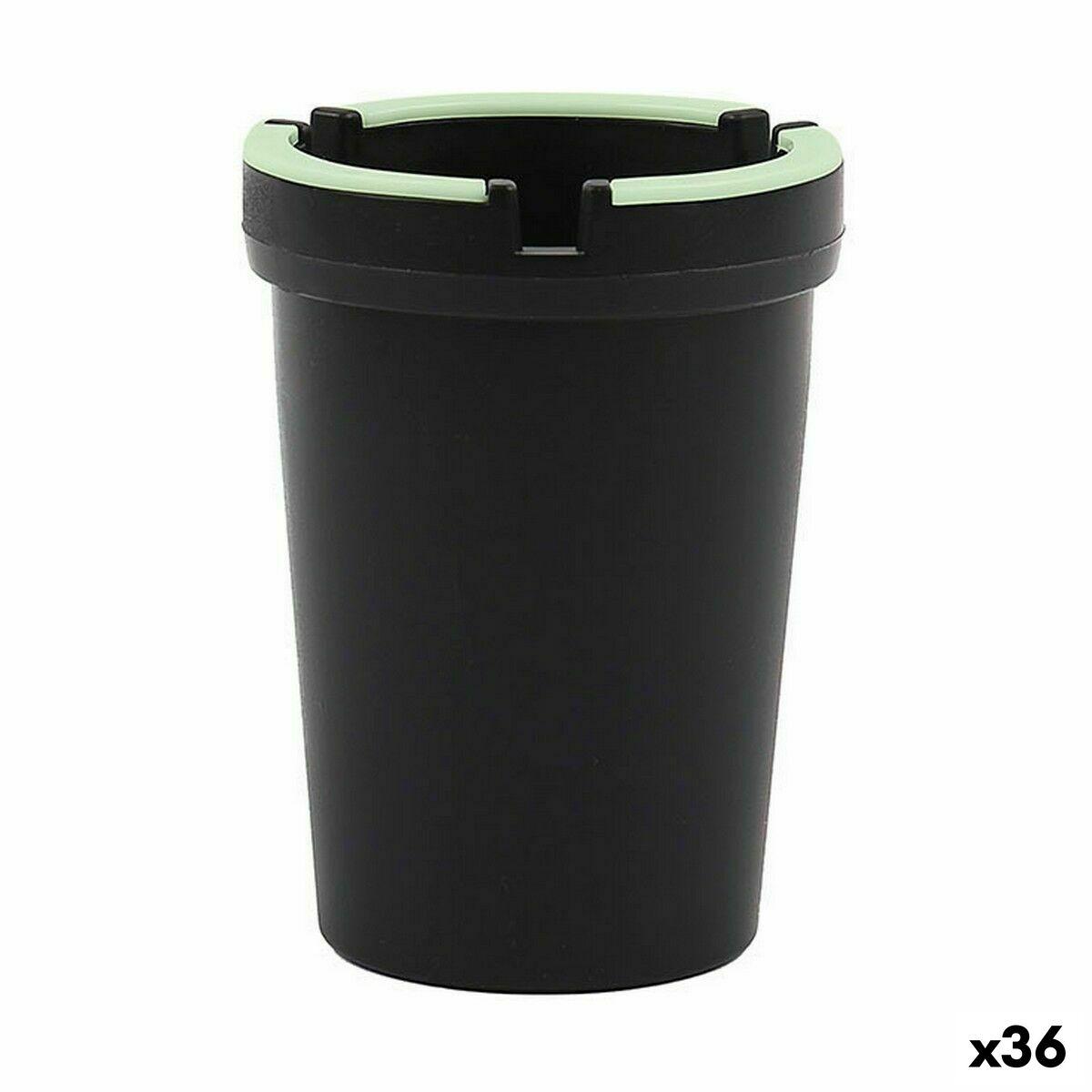Cenicero Wooow Negro Plástico 8 x 8 x 11 cm (36 Unidades)