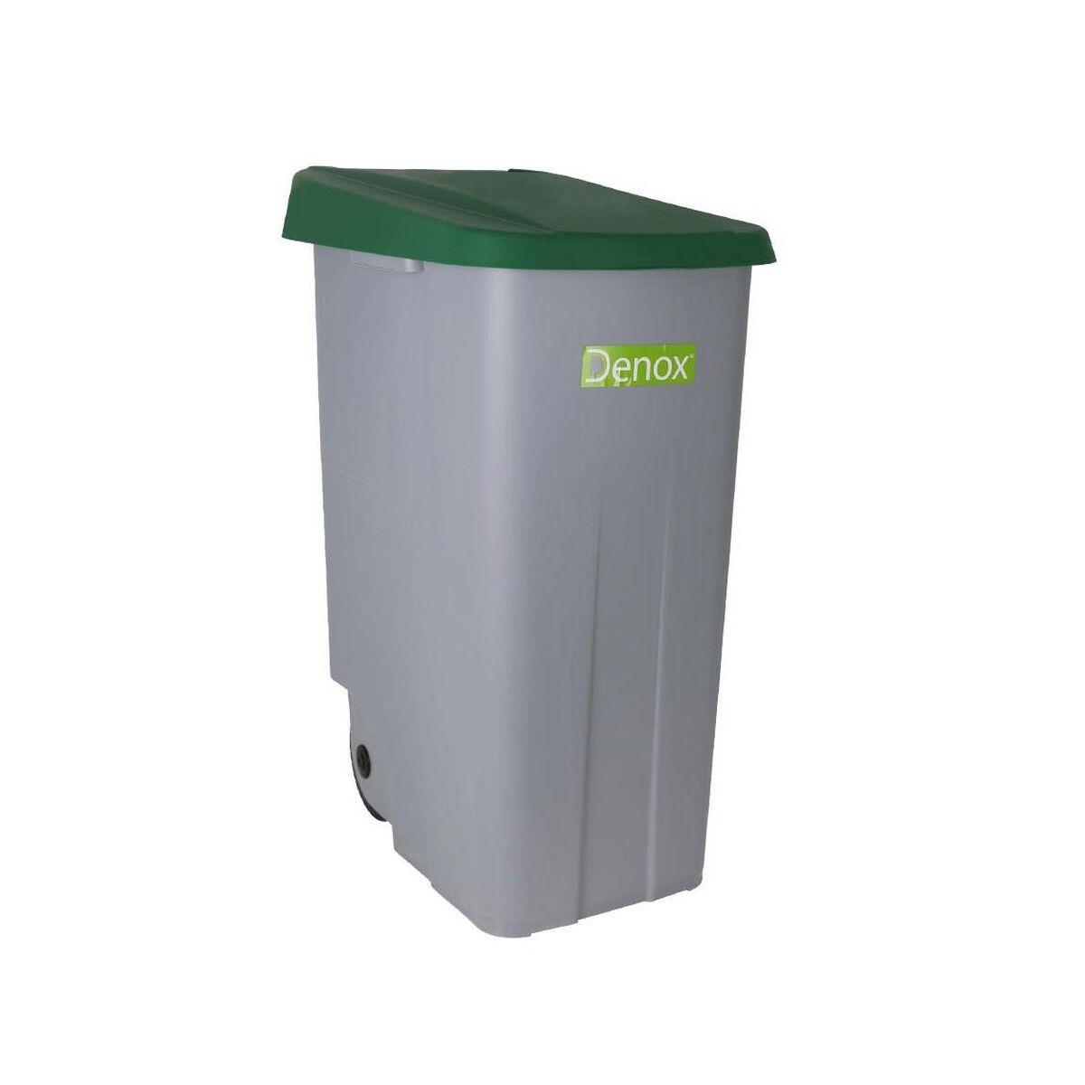 Denox Cubo de Basura con Ruedas Denox 110 L Verde 58 x 41 x 89 cm 2 Unidades