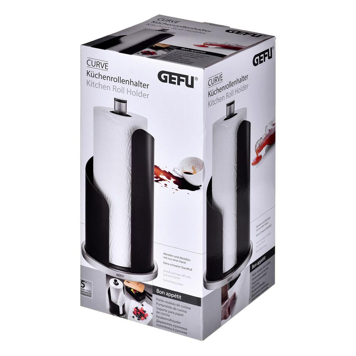 Portarrollos de Papel Higiénico Gefu G-15703 Negro Acero Inoxidable
