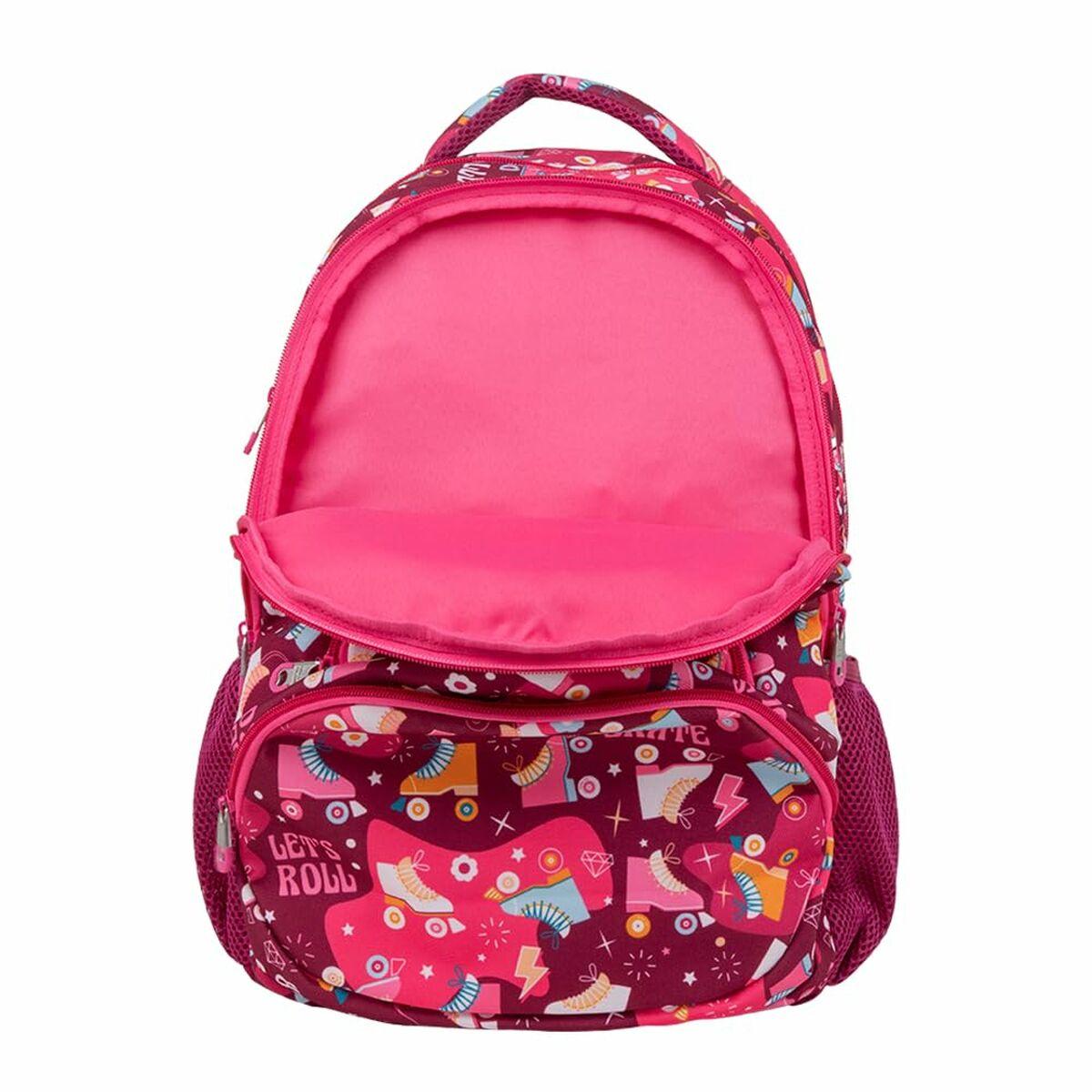 Mochila Escolar Milan Rosa 46,5 x 30 x 17 cm