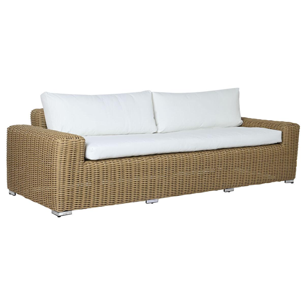 Conjunto de Sofá y Mesa Home ESPRIT Cristal ratán sintético 248 x 85 x 80 cm