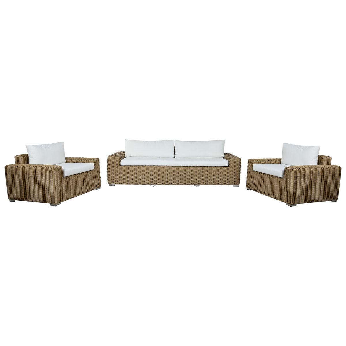 Muebles de Jardín Home ESPRIT Blanco Marrón Beige Marrón claro 248 x 85 x 80 cm 222 x 85 x 80 cm (4 Piezas)