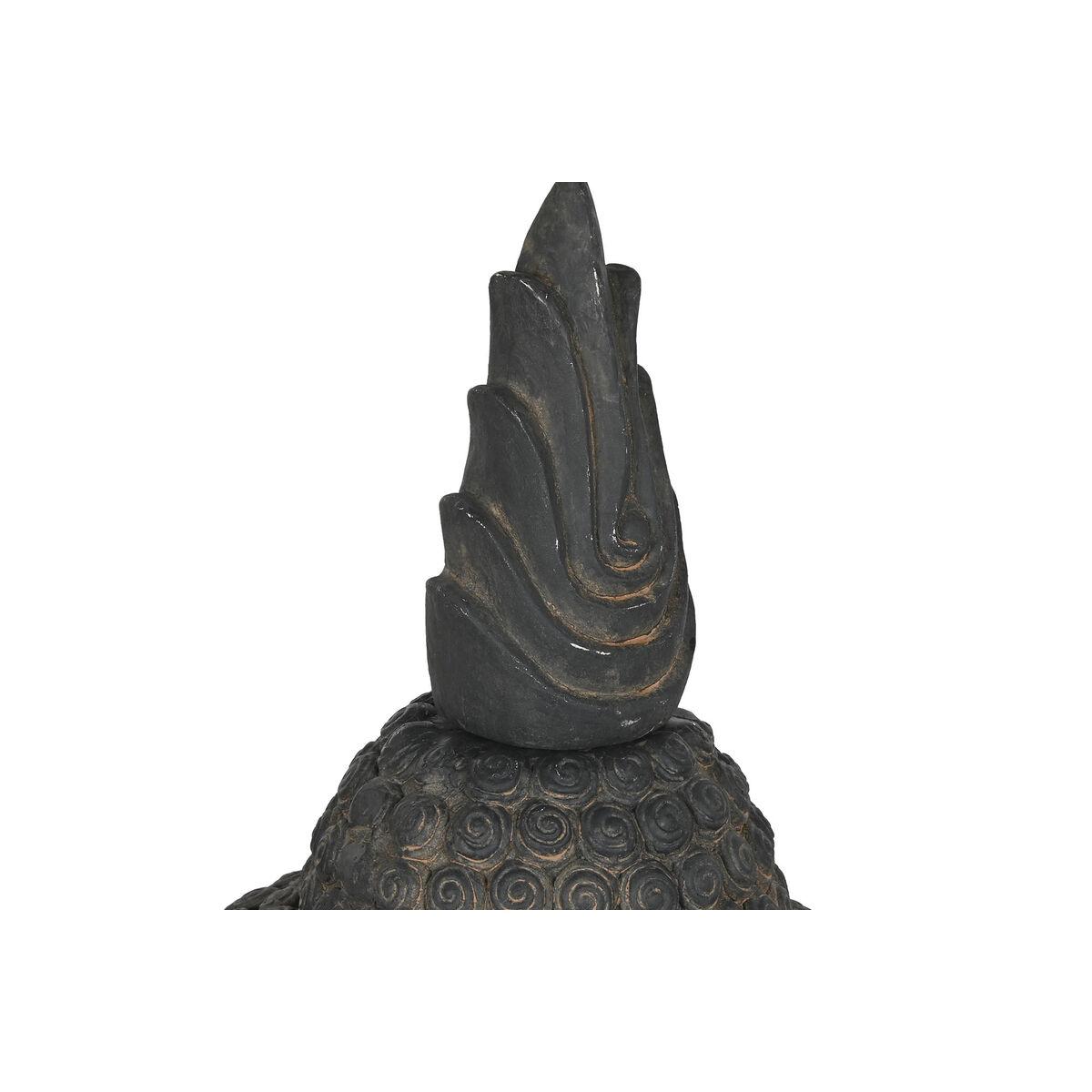 Figura Decorativa Home ESPRIT Gris oscuro Buda 56 x 55 x 112 cm