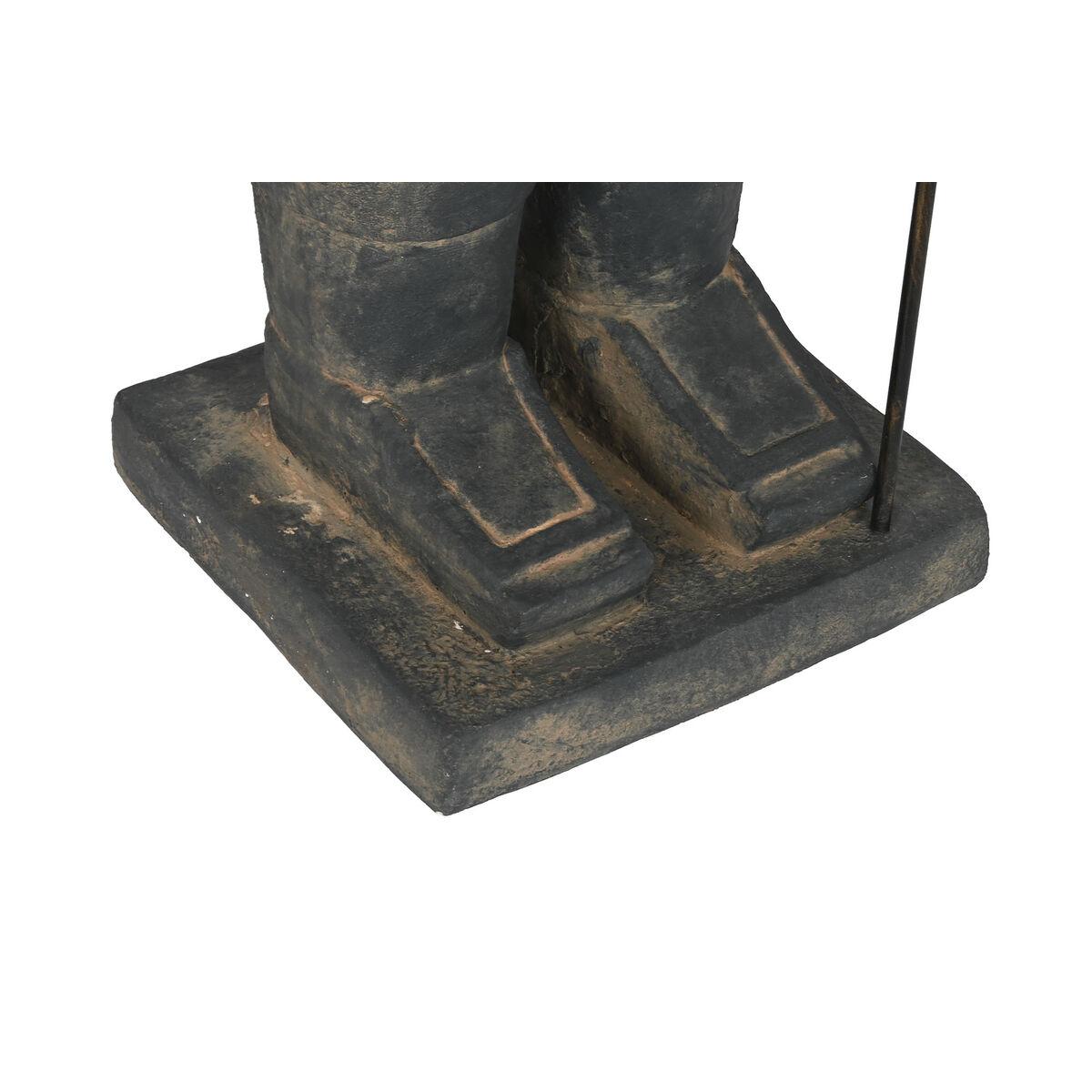 Figura Decorativa Home ESPRIT Gris Dorado Oriental Guerrero 35 x 32 x 118 cm