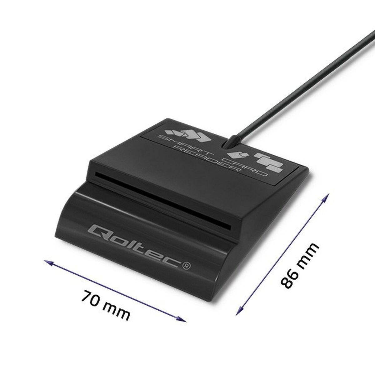 Lector de Tarjetas Qoltec 50636 Negro