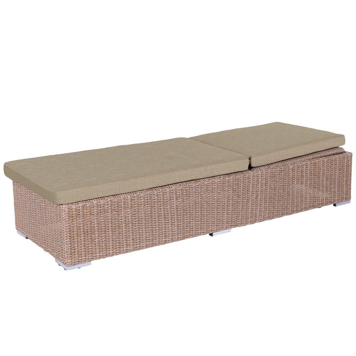 Tumbona Patsy Marrón claro Natural 200 x 70 x 41 cm