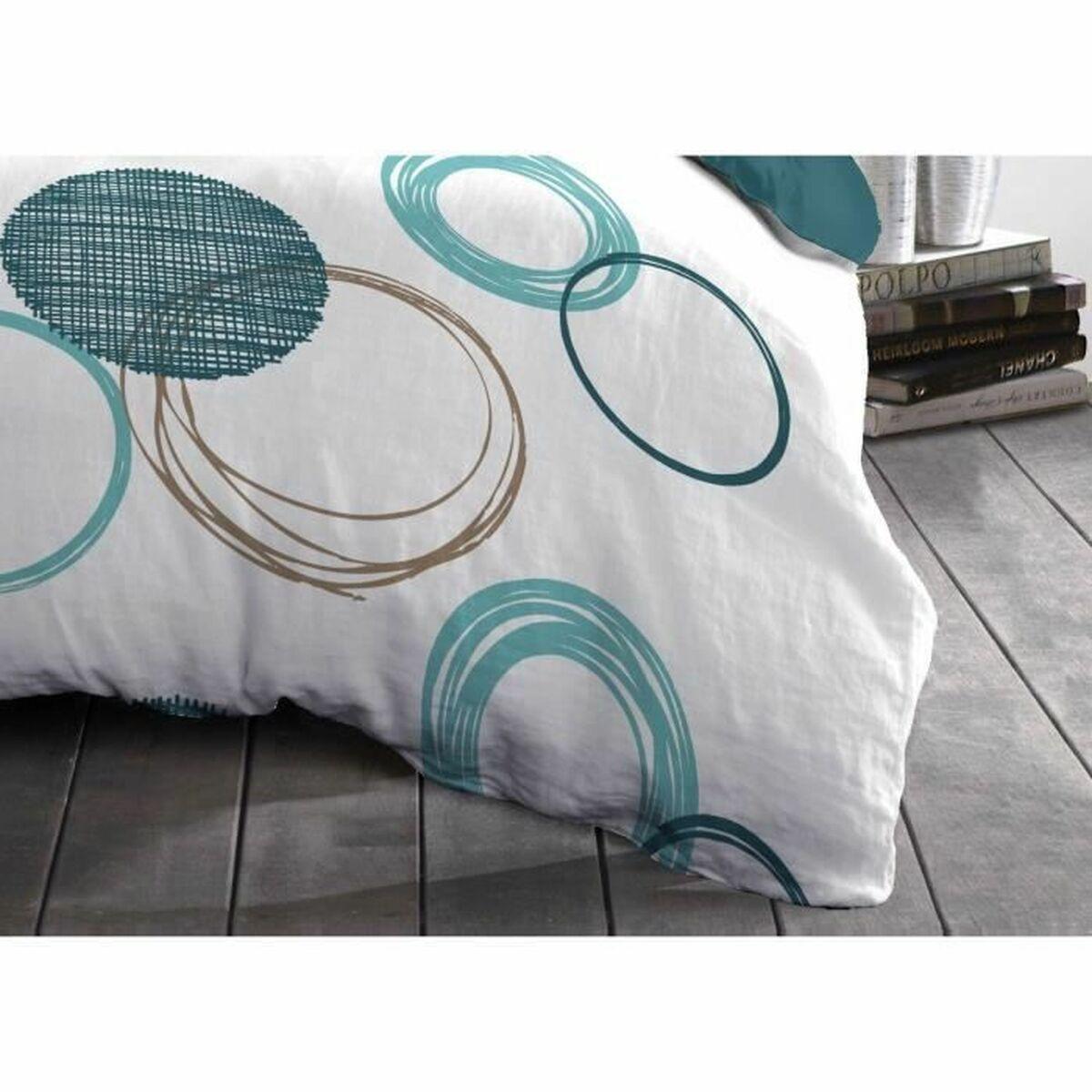 Juego de funda nórdica HOME LINGE PASSION Verde 140 x 200 cm Círculos