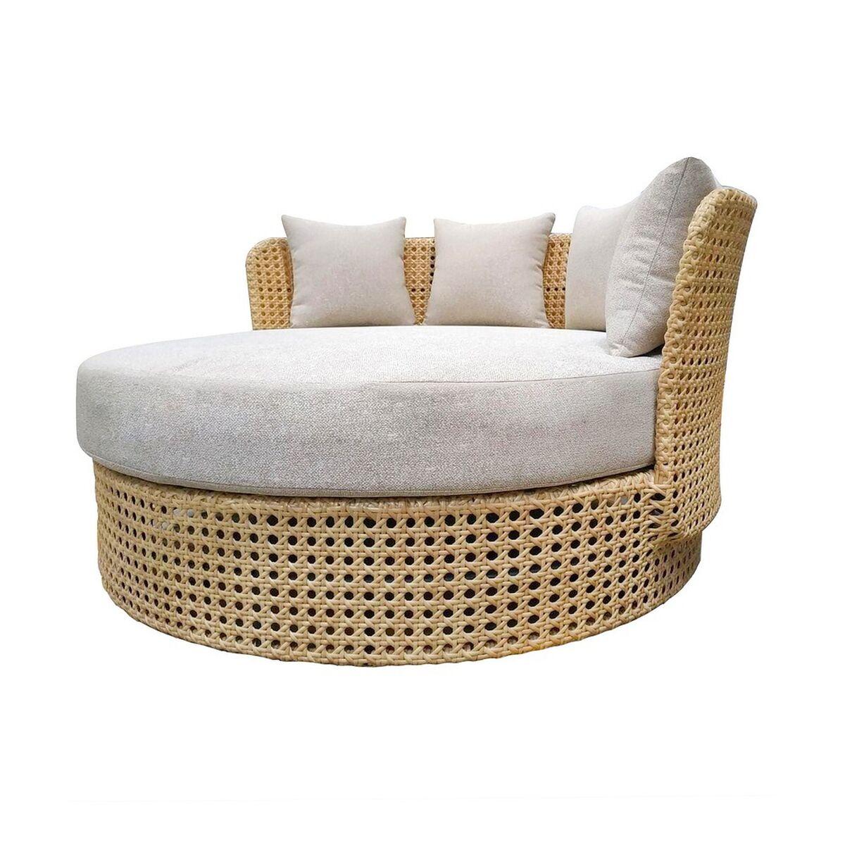 Cama para Jardín Niva Blanco Marrón 133 x 126 x 70 cm