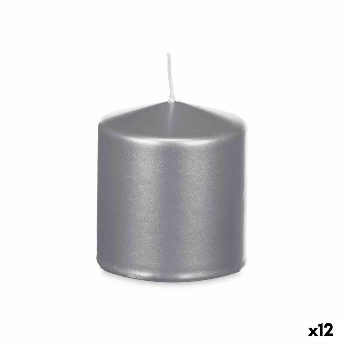 Vela Acorde 92543 Plateado 9 x 10 x 9 cm (12 Unidades)