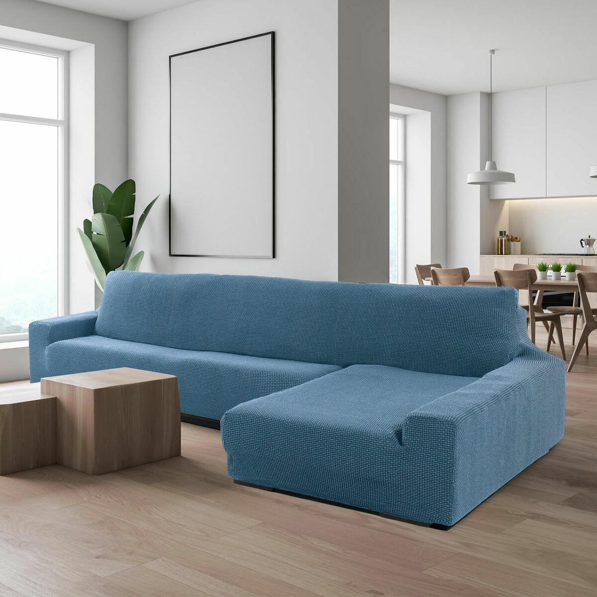 Funda para chaise longue de brazo largo derecho Sofaskins Celeste (Reacondicionado A)