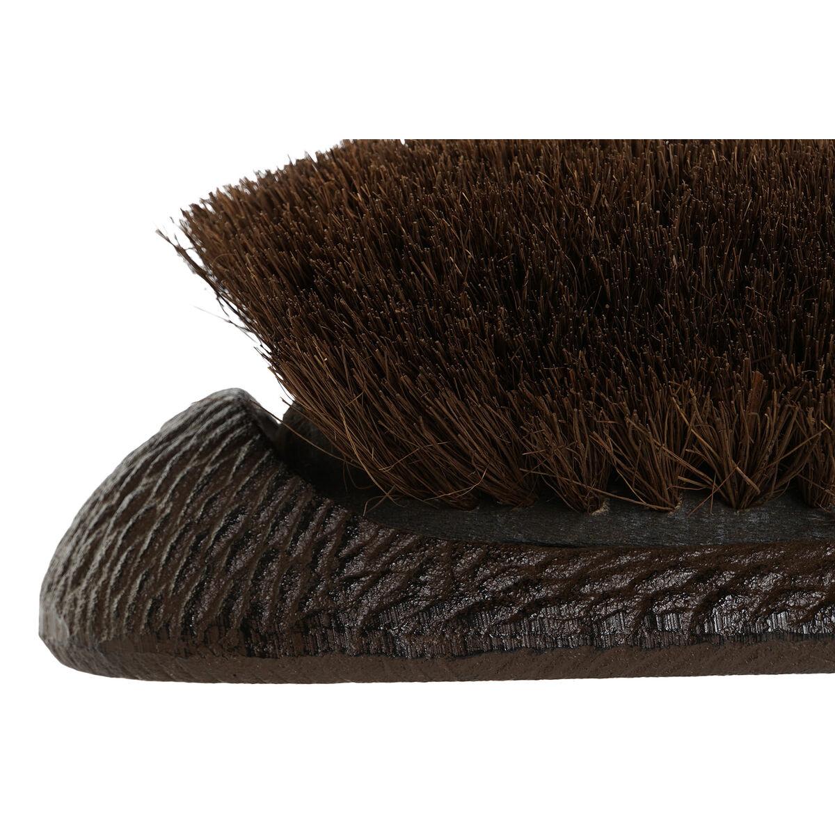 Felpudo Home ESPRIT Marrón oscuro Hierro 28 x 12,5 x 9,5 cm Erizo
