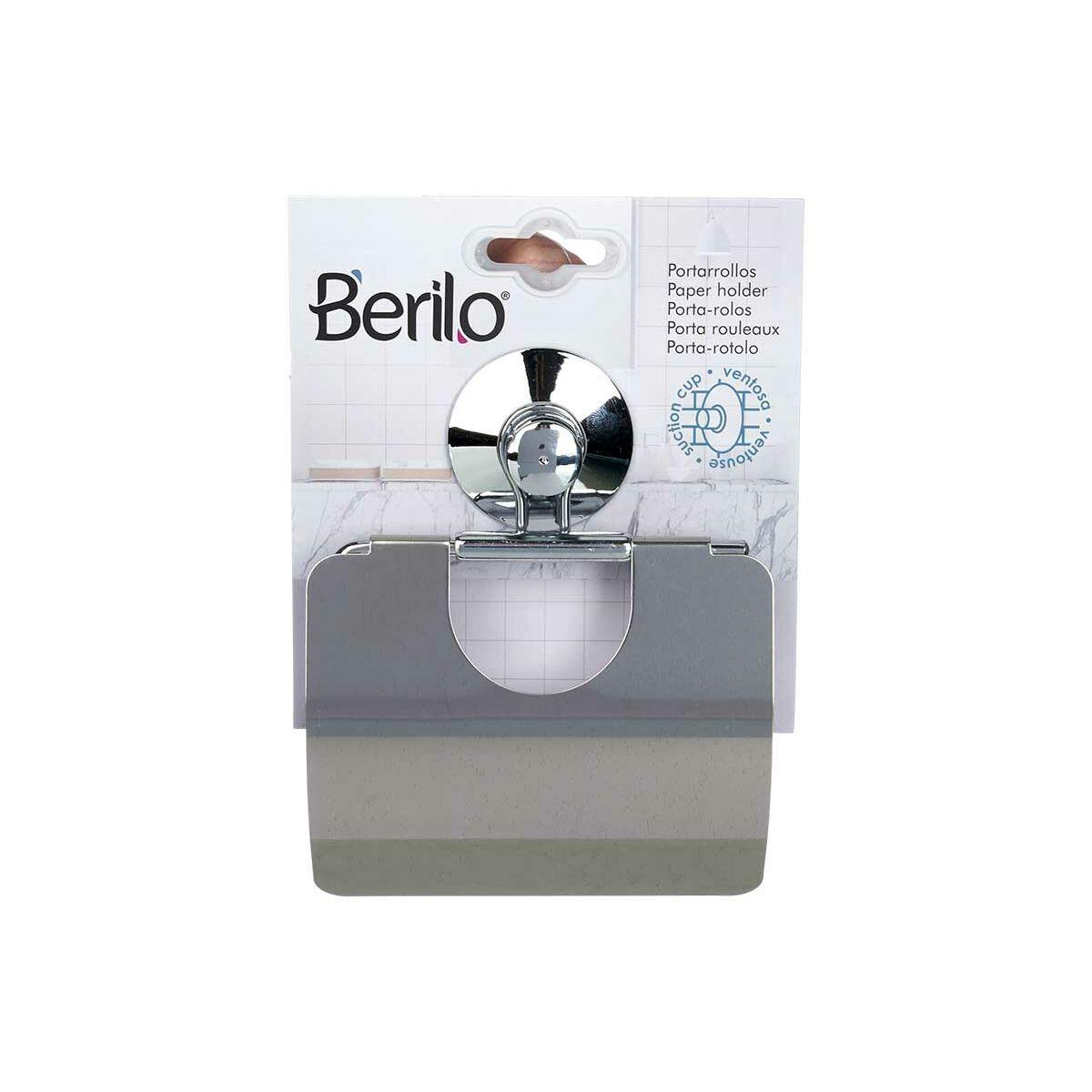 Portarrollos de Papel Higiénico Berilo W3100-13 Acero ABS 13,5 x 17 x 3 cm (12 Unidades)