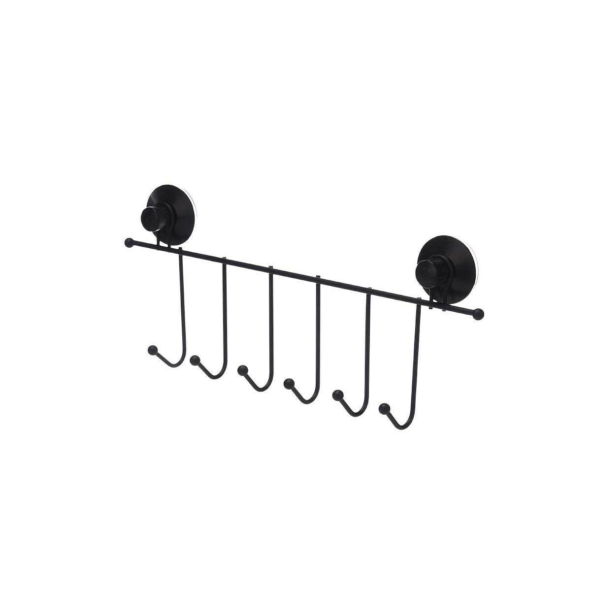 Perchero para Puertas Berilo CN-W6753-4P Negro Acero ABS 39 x 16 x 4,9 cm (12 Unidades)