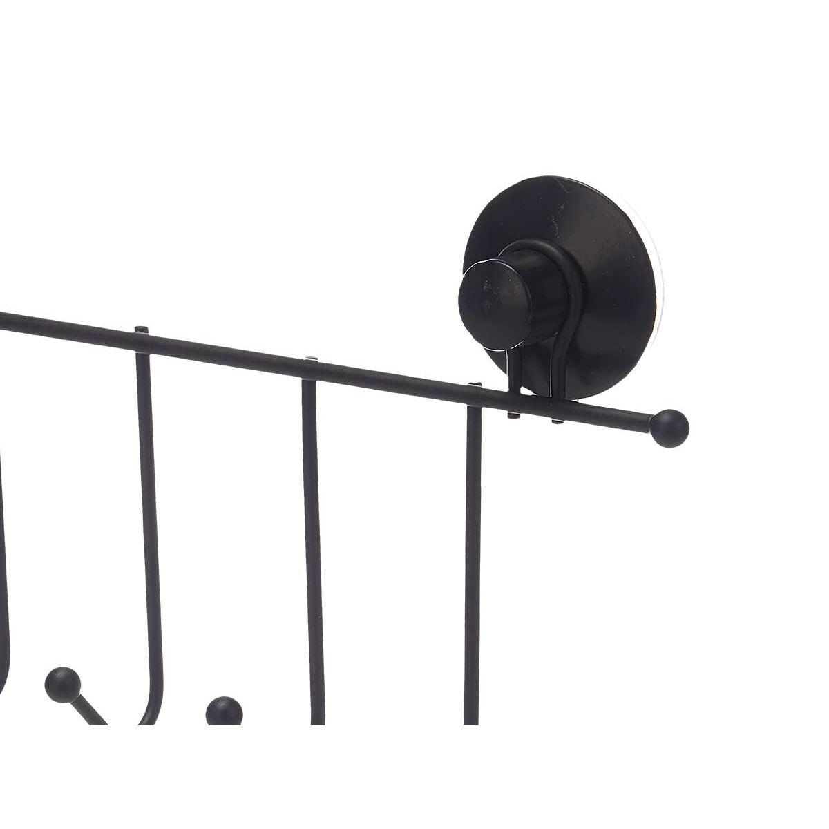 Perchero para Puertas Berilo CN-W6753-4P Negro Acero ABS 39 x 16 x 4,9 cm (12 Unidades)