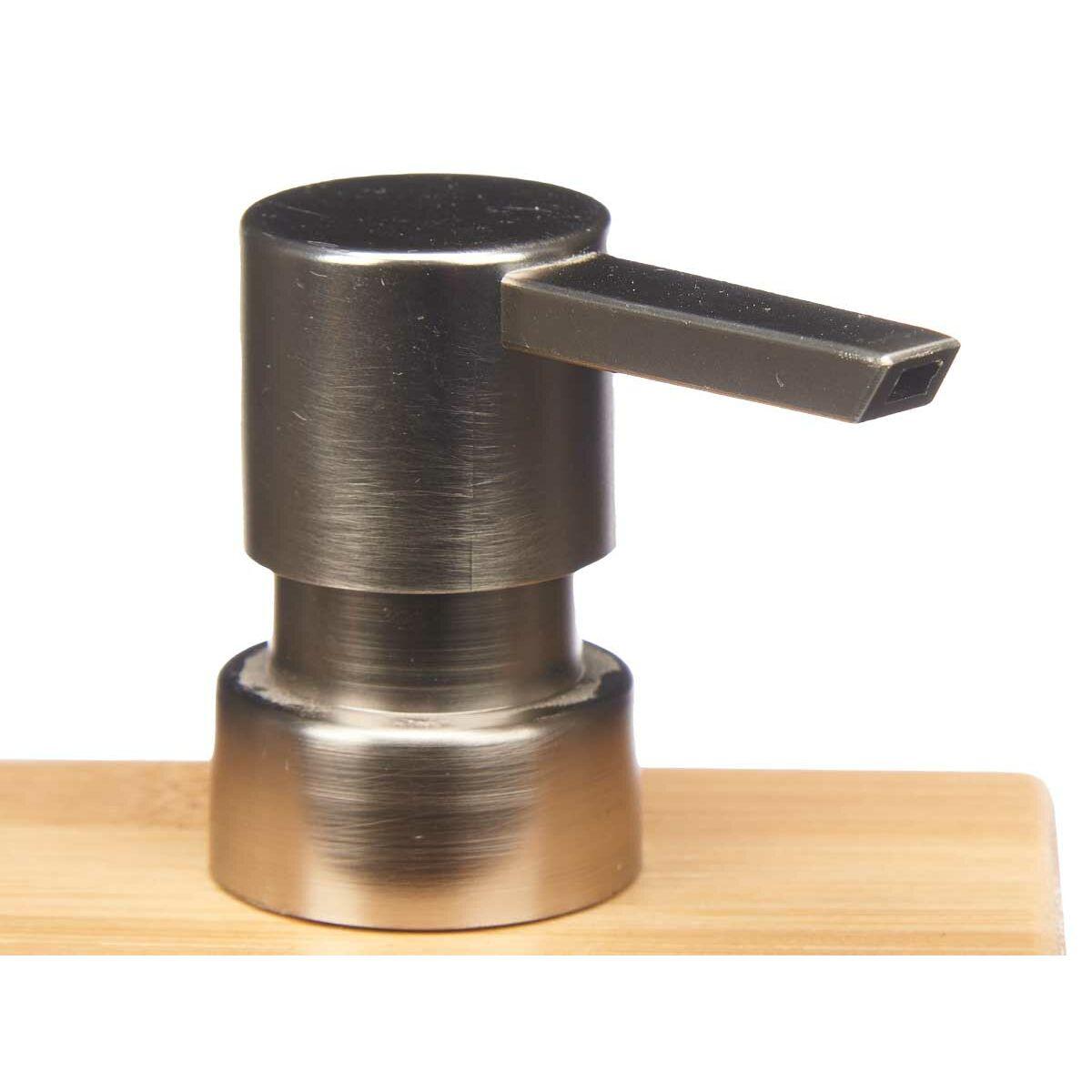 Dispensador de Jabón Berilo B7490-1 Plateado Bambú Plástico 9,7 x 15 x 5,8 cm (12 Unidades)
