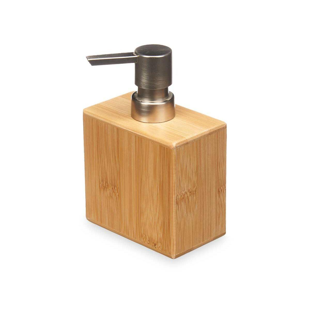 Dispensador de Jabón Berilo B7490-1 Plateado Bambú Plástico 9,7 x 15 x 5,8 cm (12 Unidades)