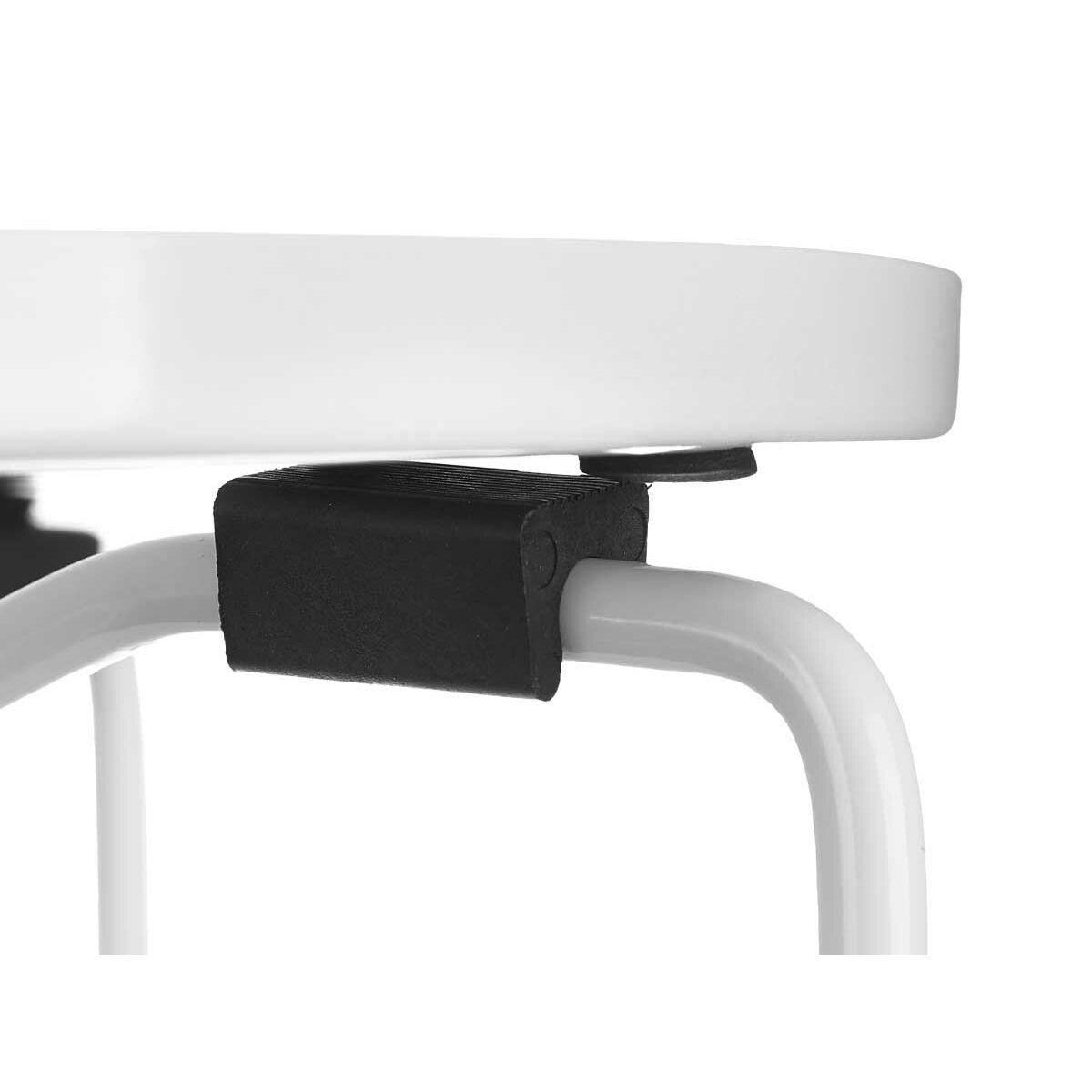 Mesita Auxiliar Blanco Metal 35 x 50,5 x 35 cm Redonda (4 Unidades)