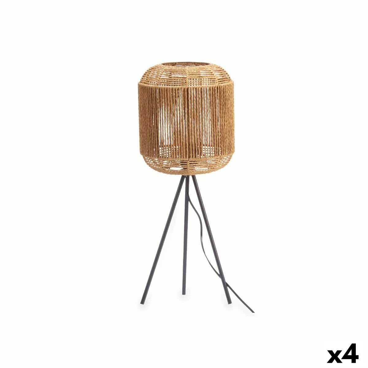 Lámpara de Pie Marrón Metal Plástico 20 x 49 x 20 cm Trípode (4 Unidades)