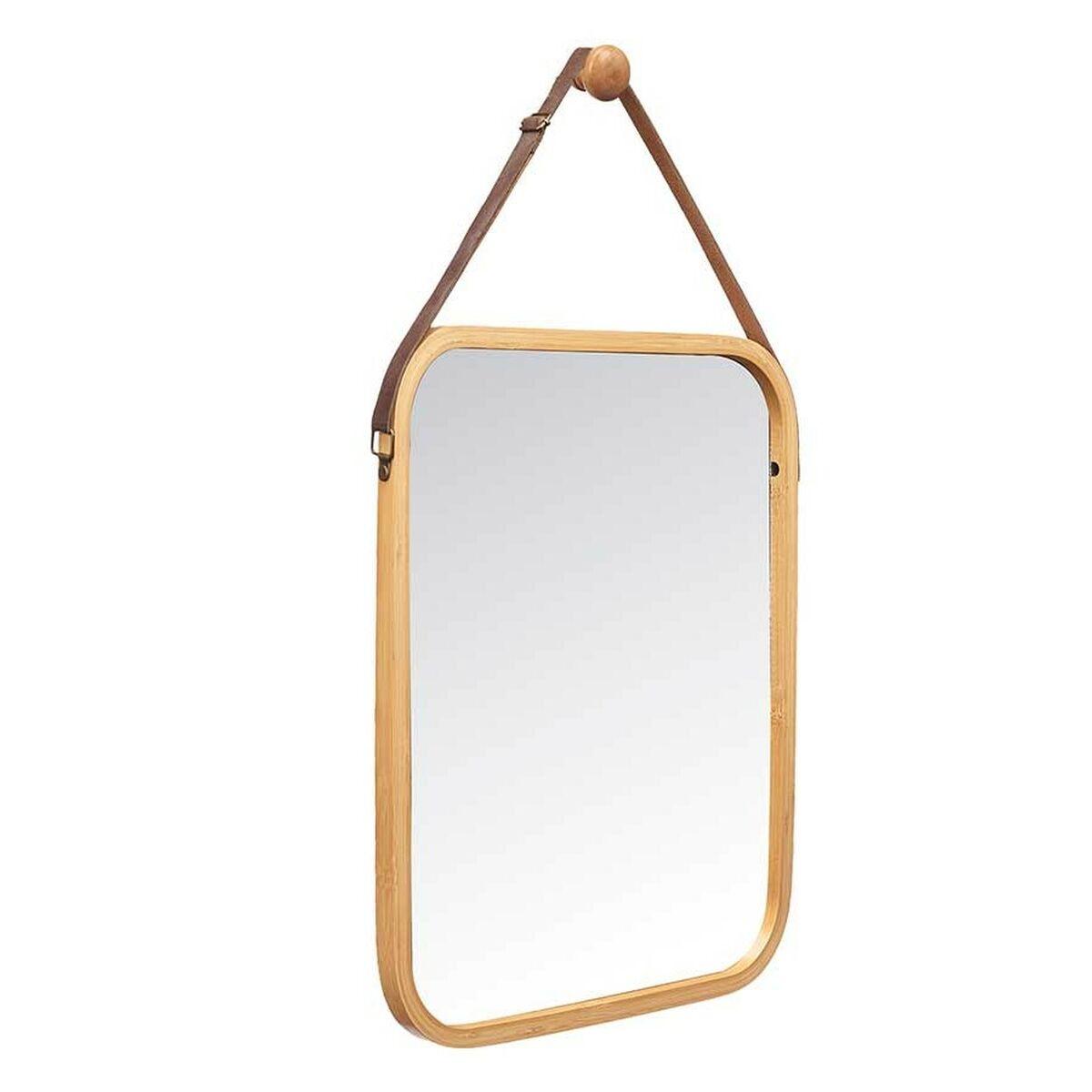 Espejo Colgante B6605 Natural Rectangular 34 x 41,5 x 1,5 cm (6 Unidades)