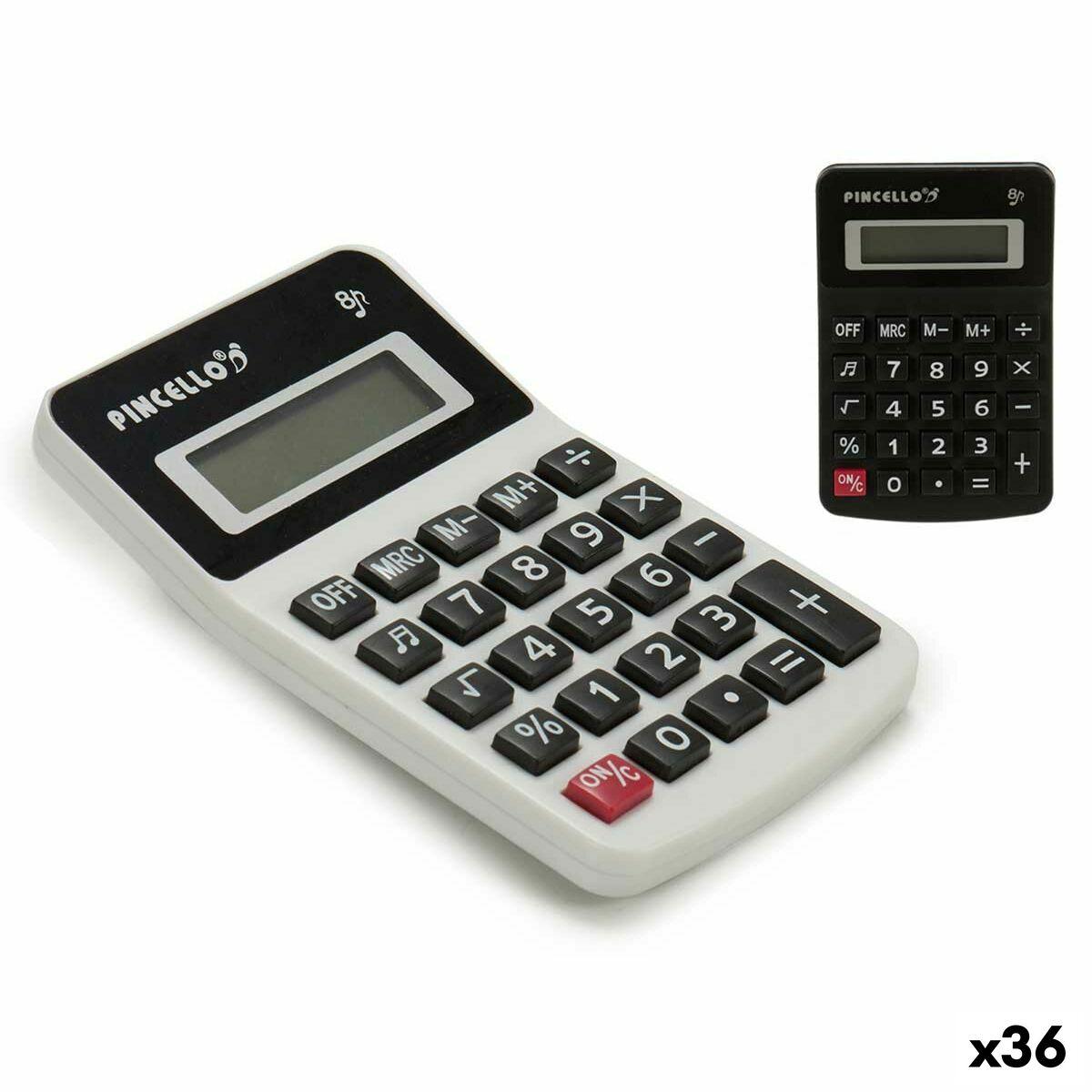 Calculadora Pincello CN-185A Negro Plástico Solar Pequeño