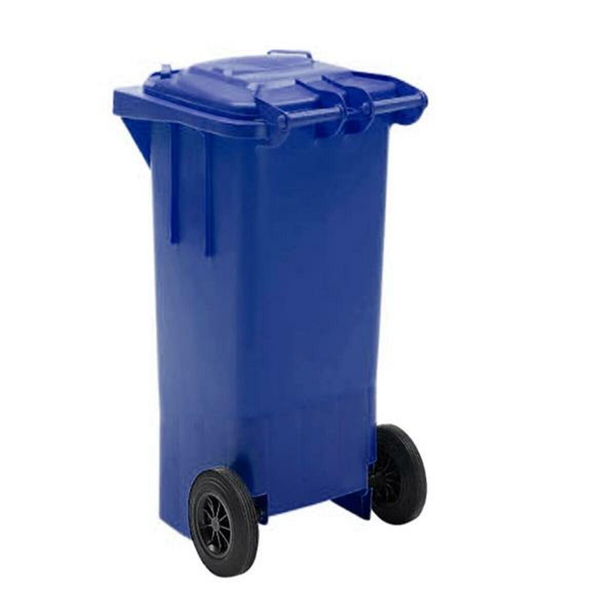 Cubo de Basura con Ruedas Q-Connect KF04240 Azul Plástico 100 L