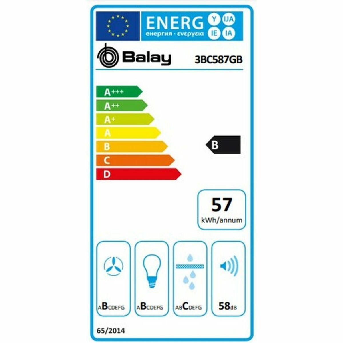 Campana Convencional Balay 80 cm 680 m3/h Touch Control 56 dB Blanco