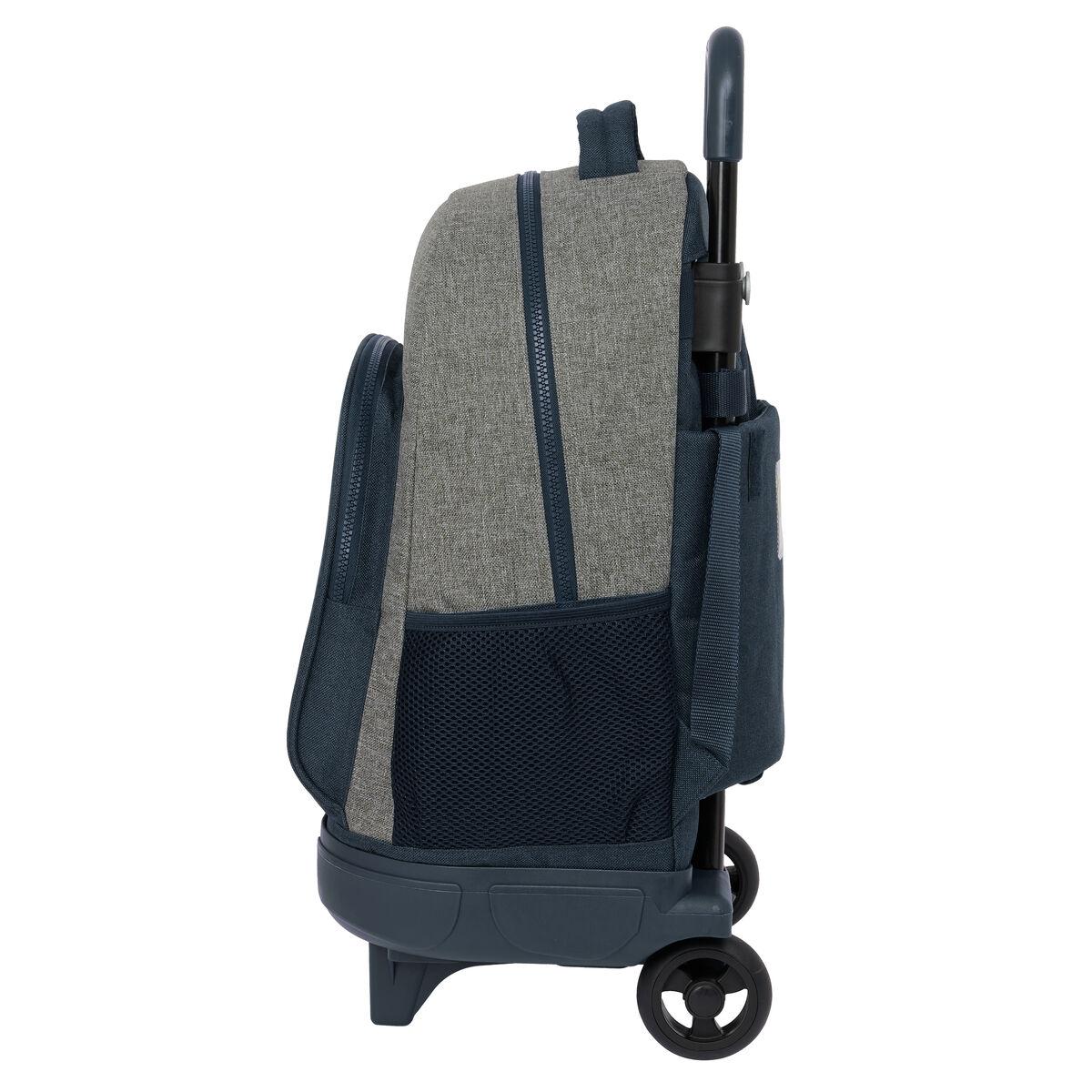 Mochila Escolar con Ruedas Safta Azul Gris 33 x 22 x 45 cm